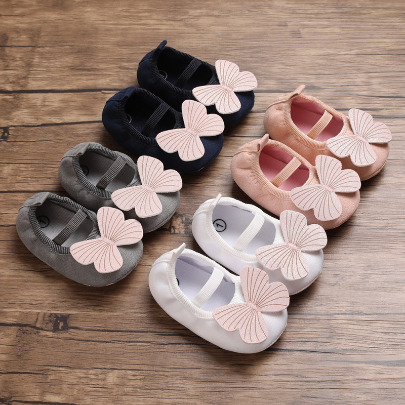 Wholesale spring and autumn 0-1 year old baby toddler shoes soft sole breathable baby shoes princess shoes
