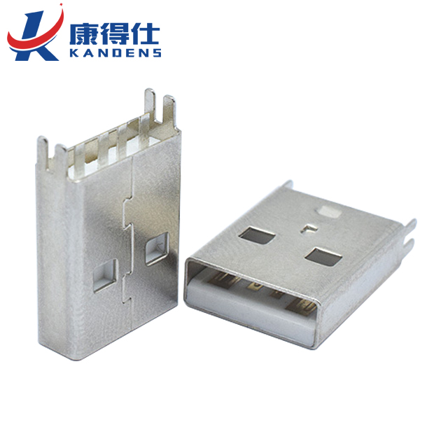 USB 2.0 AM Socket Short Circuit Between 4pin Short Body 15.0mm Solder Wire And Iron Case Usb 2.0 A Male Splint Connector