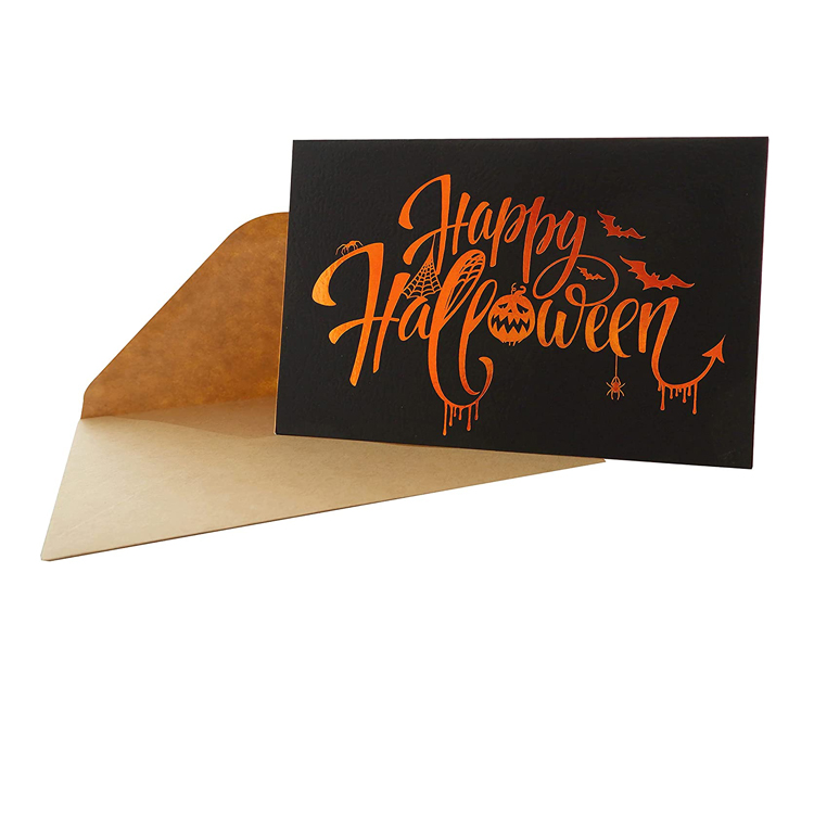 Custom Printed Handmade Scented Diy Halloween Wedding Greeting Cards in Bulk
