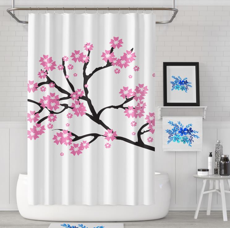 Wholesale OEM Service Unique Digital Printing Shower Curtain Waterproof for Bathroom