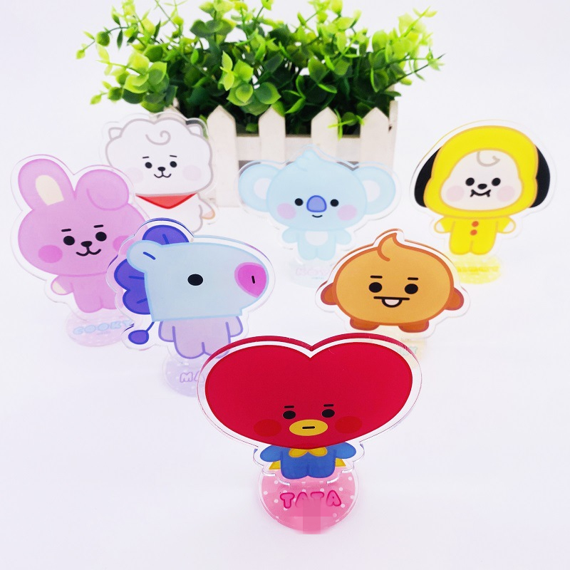 Kpop Bangtan Boys BT21 мультяшная пластиковая акриловая подставка