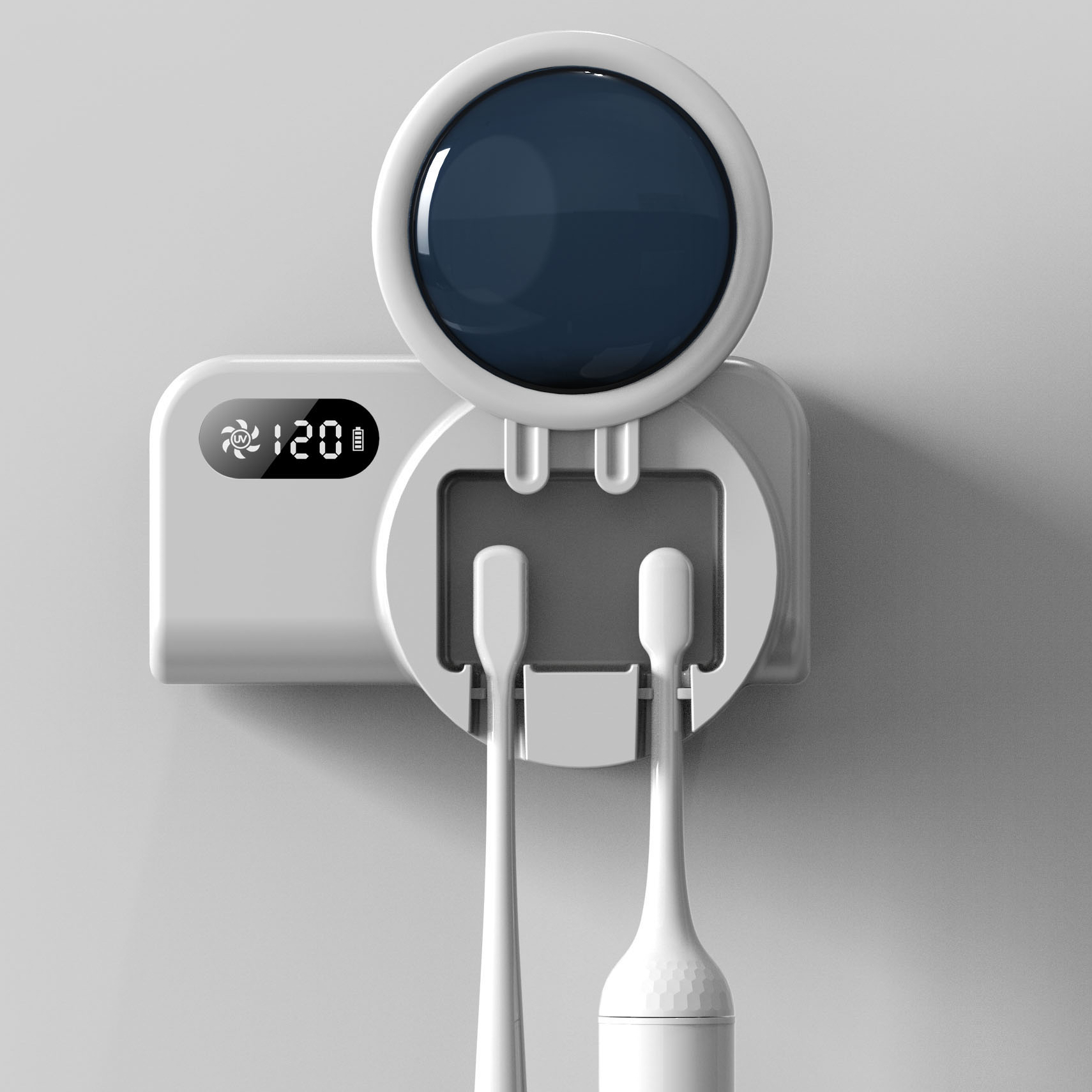 UV Toothbrush Holder Rechargeable Wall Mounted Drying Toothbrush Holder UV