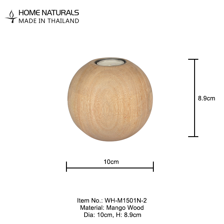 Wooden Tea Light Candle Holder Solid Wood Candle Holder Mango Wood Candle Jar From Thailand