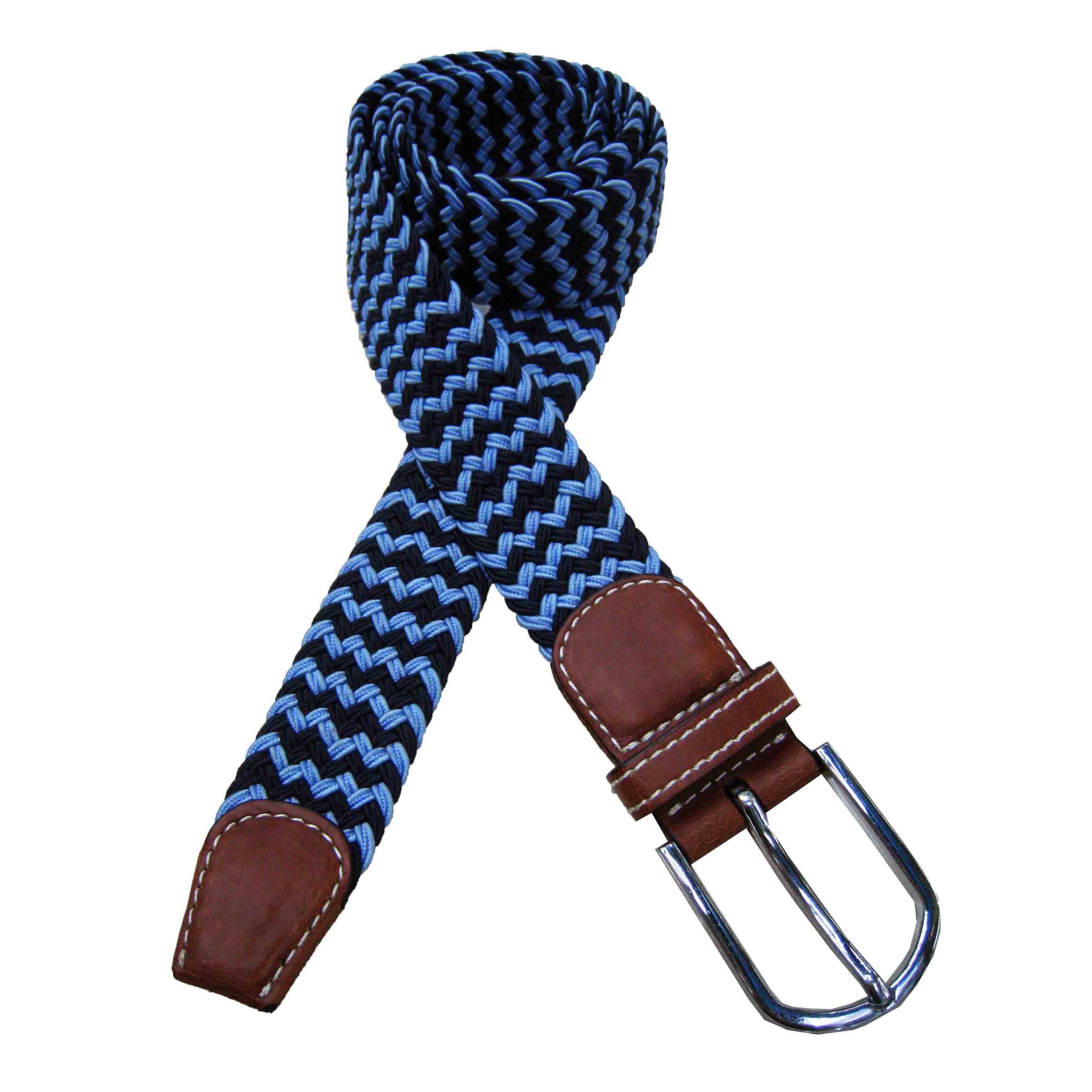 colorful woven leather women canvas belt strap