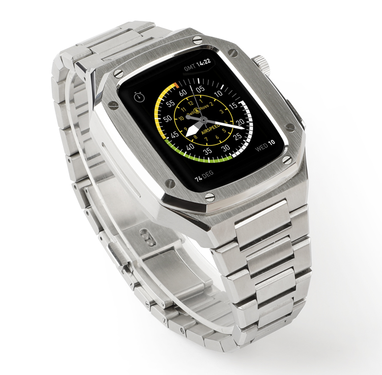 Новое поступление, ремешок Caowtan для Apple Watch, ремешок из нержавеющей стали для часов с защитным чехлом для Apple Watch, металлический ремешок