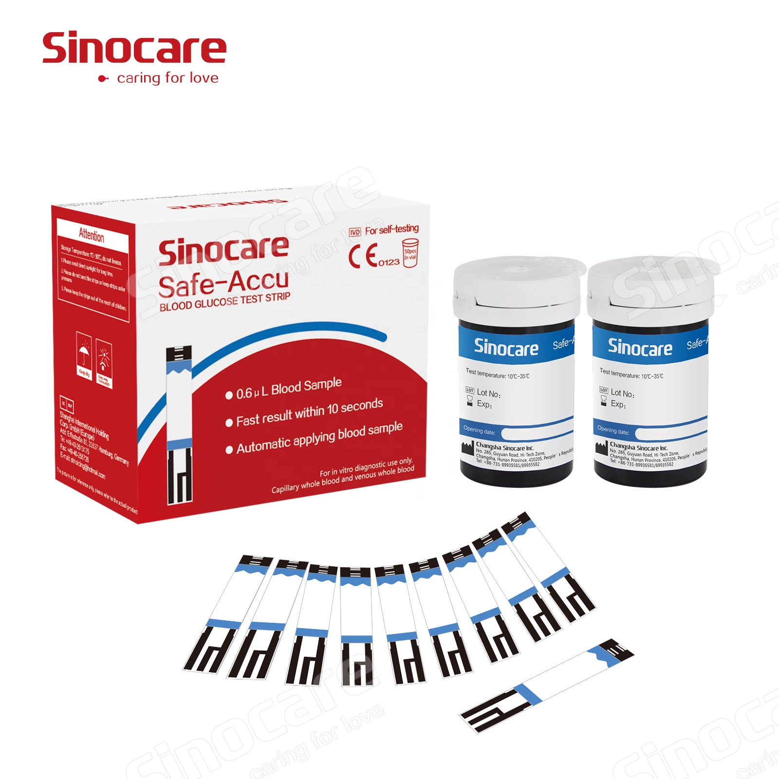 Тест-полоска для глюкометра Sinocare Codefree для безопасного глюкометра Accu, бумага для обследования медицинского класса, тест для диабетиков, цена 50 шт.
