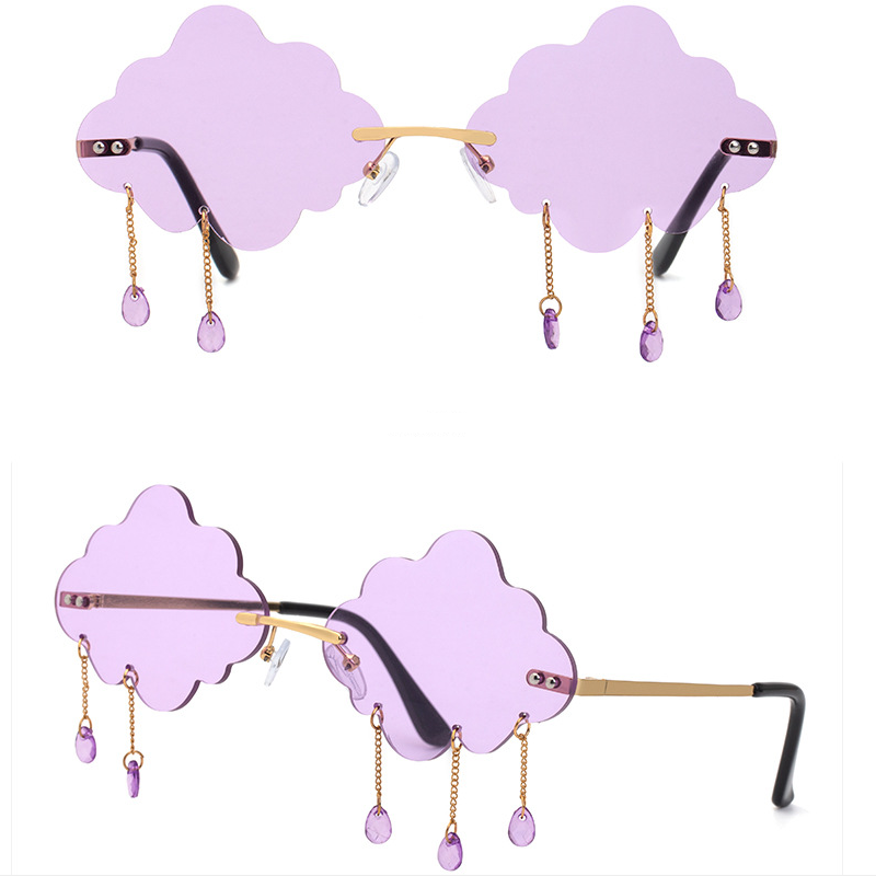 Hot Sale Twitter Sun Fashion Bar Cloud Sunglasses Halloween Funny Ornaments Prom Glasses for Women