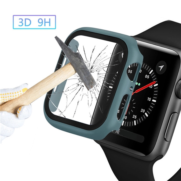 Защитный чехол из закаленного стекла для Apple Watch 3D, цветной чехол для iWatch 5 38 40 42 44 мм