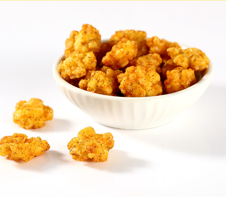 Promotional hot selling delicious yellow snacks popcorn spicy flavored
