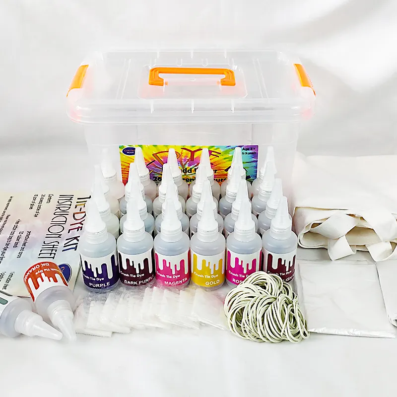 In Stock 26 Colors 50ML Non Toxic One Step Art Set DIY Clothes Tie-Dye Paint Kit