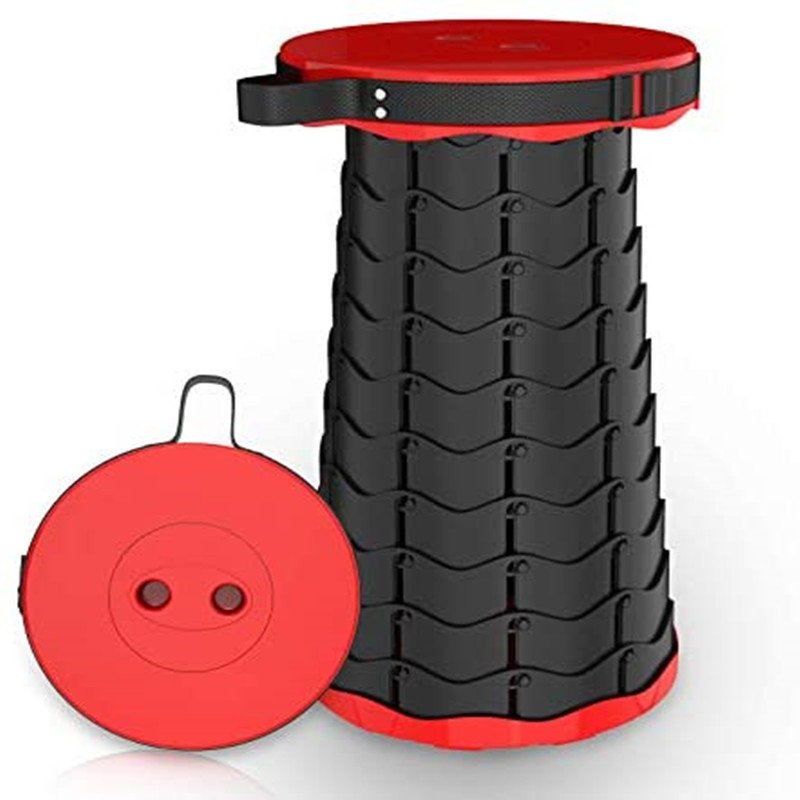 Easy Telescopic Round Portable Retractable Plastic Camping Gardening Folding Stool Retractable stool