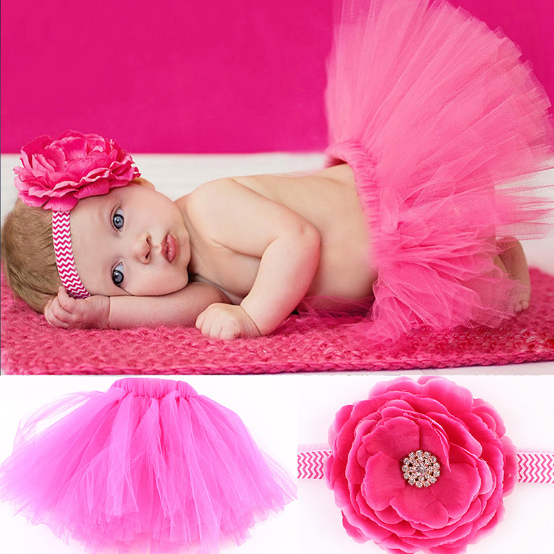 2020 euramerican 2PC baby girl tutu skirts headband newborn photography props