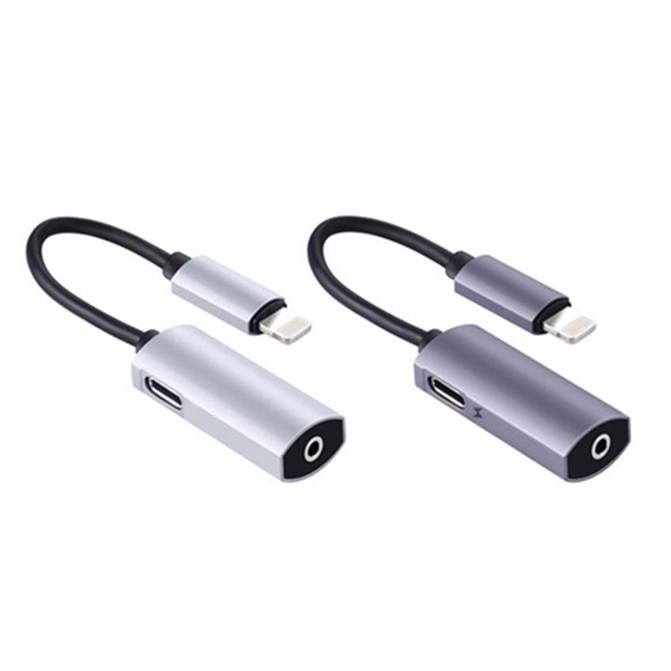 2 в 1 порты для телефона 3,5 мм разъем AUX для наушников зарядный usb-адаптер для iphone