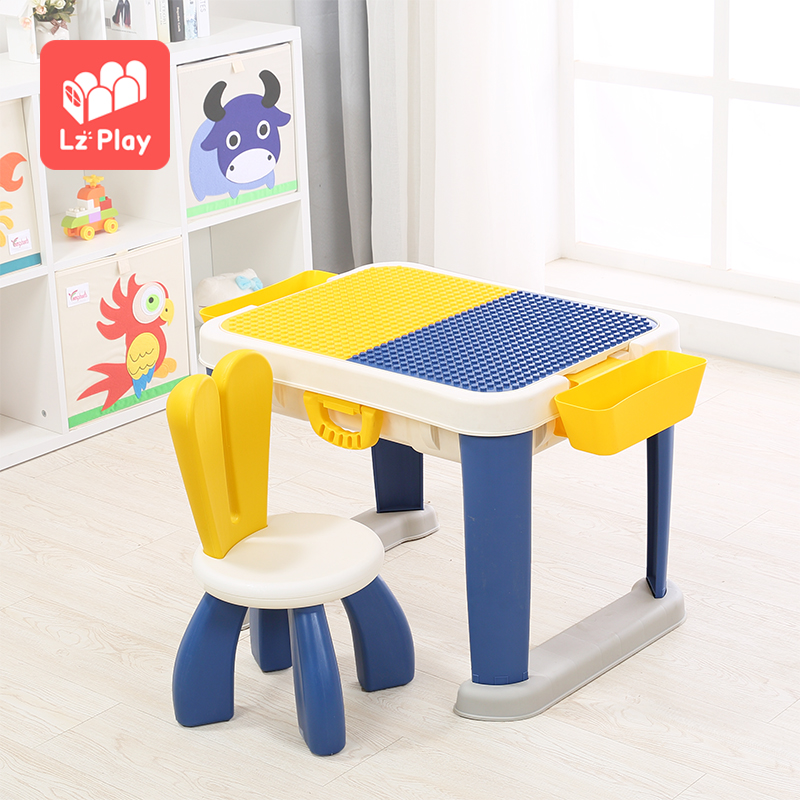 LZplay пластиковая домашняя детская мебель, игровой стол и книжная полка для детей