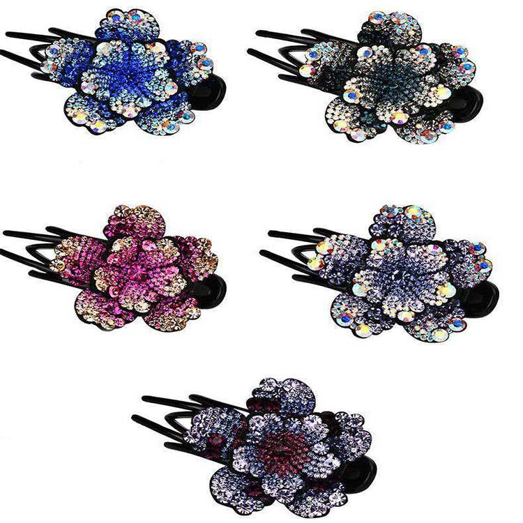 Hair accessories summer new lazy curler clip headdress artifact rhinestone coil hair