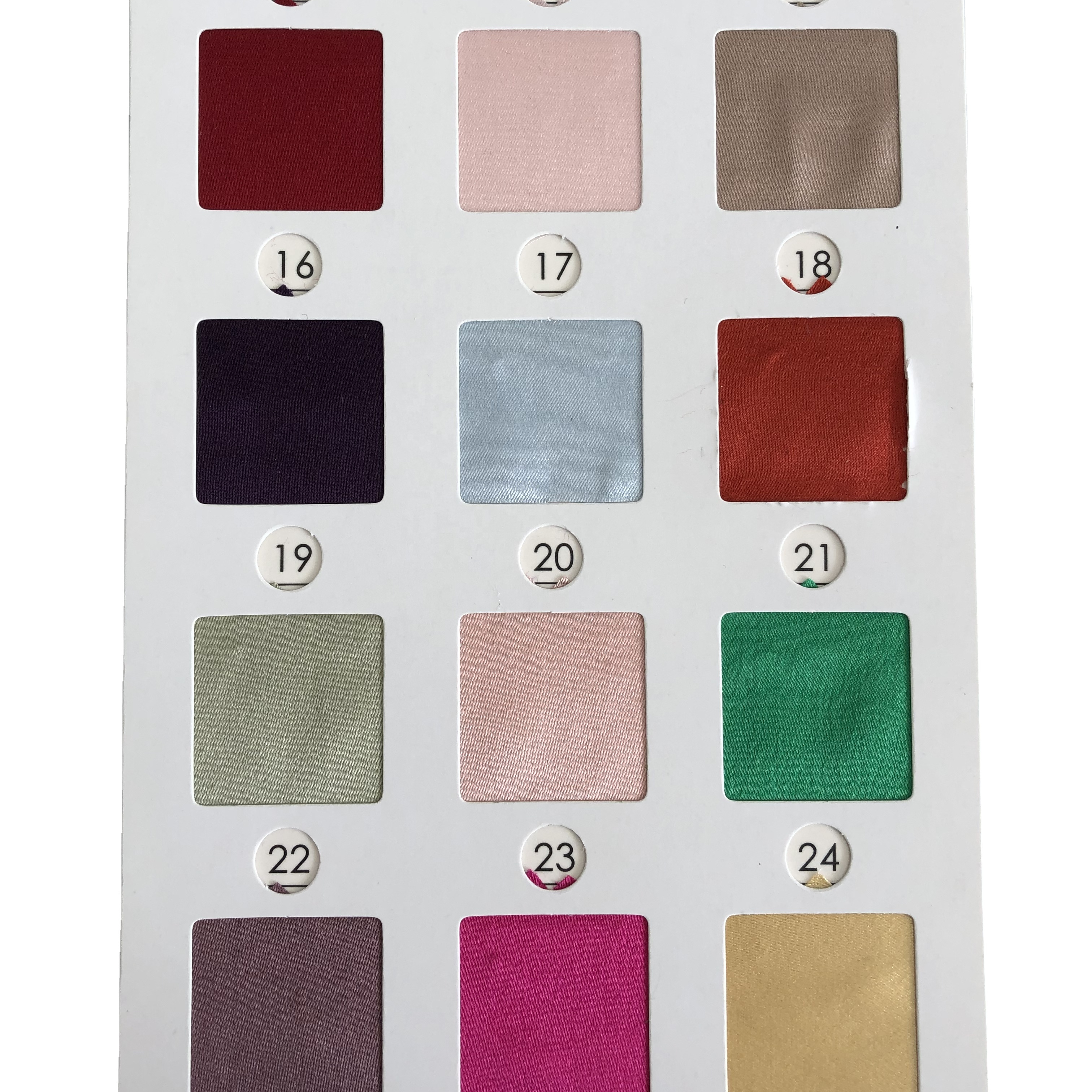 Detachable fabric color card textile sample 100 silk fabric color swatches booklet