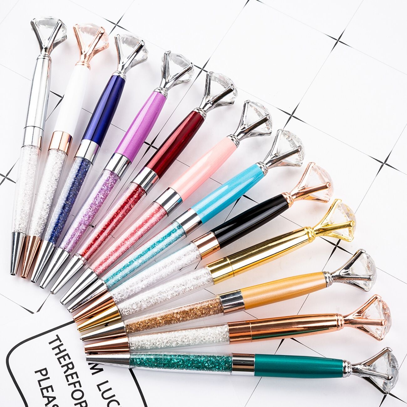 Big Top Diamond Pen Crystal Metal Ball Point Pen Luxury Metal Pen For Promotional Gifts