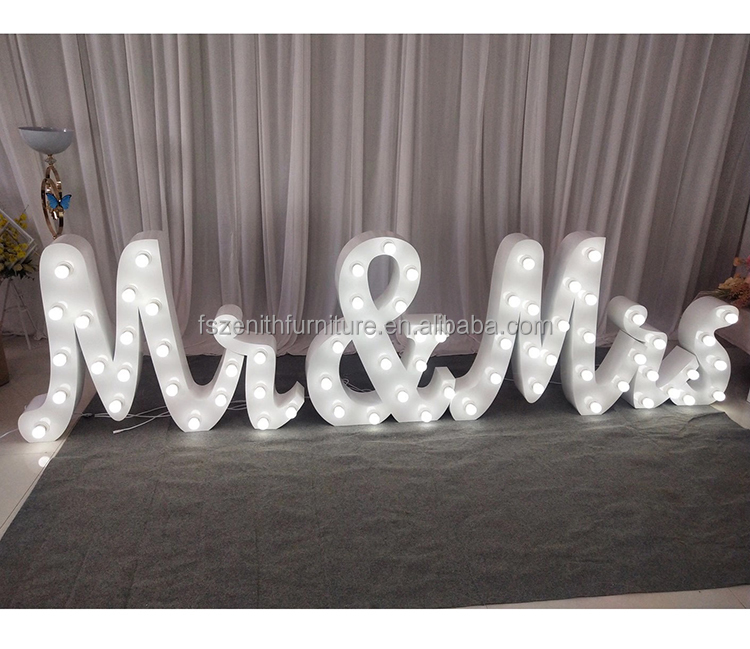 Свадебный душ со светодиодной подсветкой и буквами на заказ Mr & Mrs, подставка для свадебного декора
