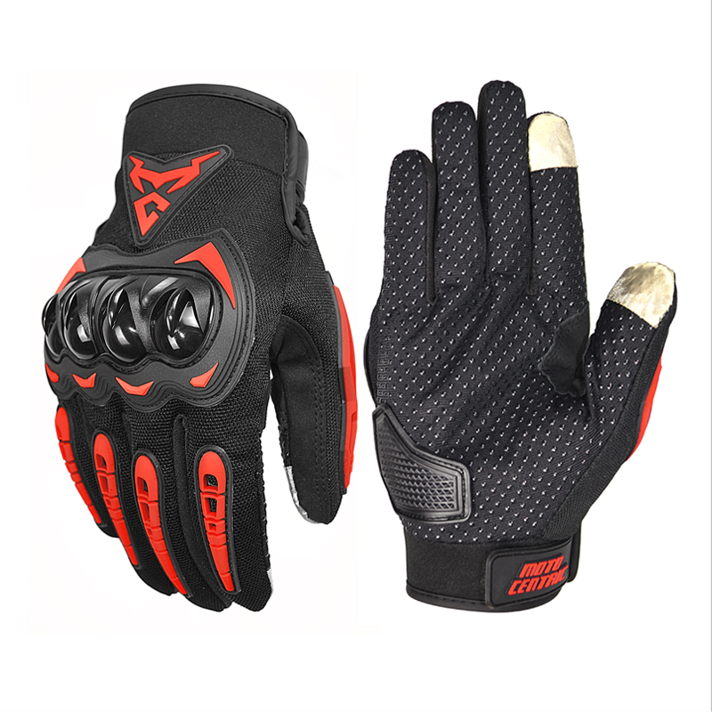 MOTOCENTRIC Outdoor Sports Motorcycle Cycling Smart Finger Touch Screen Glove Hard Knuckle Full Finger Tactical Gloves