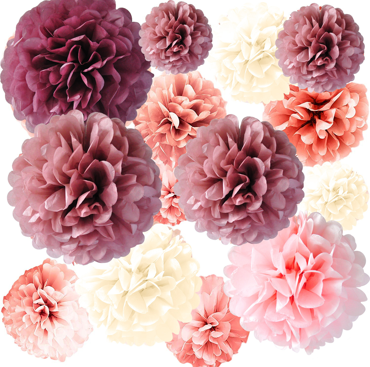 2021 Chinese Party Supplies Set Hanging Paper Fan Wedding Backdrop Handcraft Tissue Circle Paper Pom Pom Ball