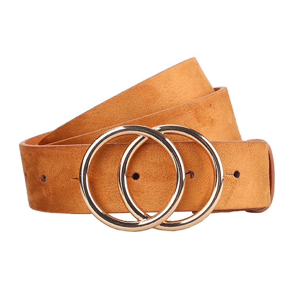 High quality fashion suede leather branded womens ladies belt