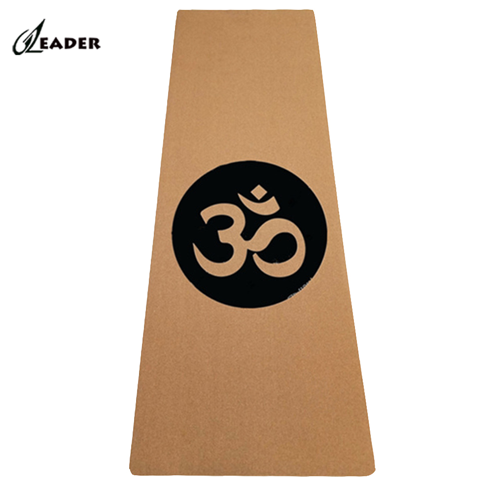 Eco-Friendly Anti-Slip Degradable Natural Cork Top and Rubber Bottom Cork Yoga Mat