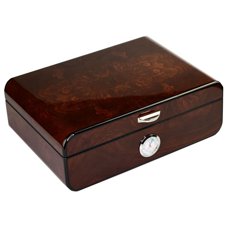 Burl high gloss отделка cohiba Новые поступления настольные деревянные сигары humidor