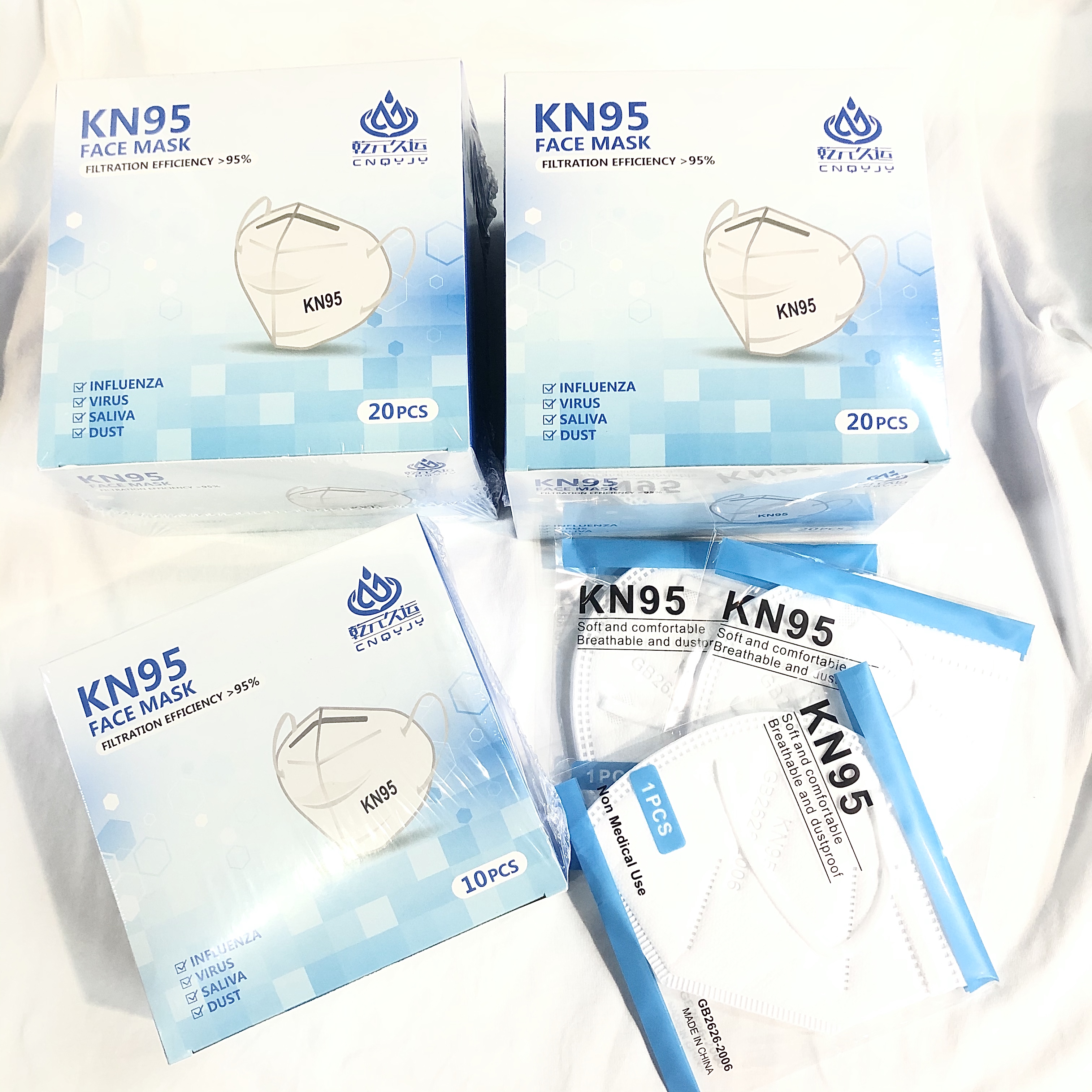 Best adult size Kn 95 filter mask adult white disposable protective civil mask kn95