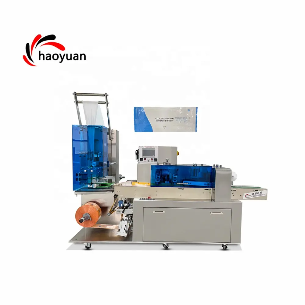 HAOYUAN JBK-260 304 из нержавеющей стали полностью автоматическая машина для влажных салфеток, машина для упаковки салфеток для от завода-производителя