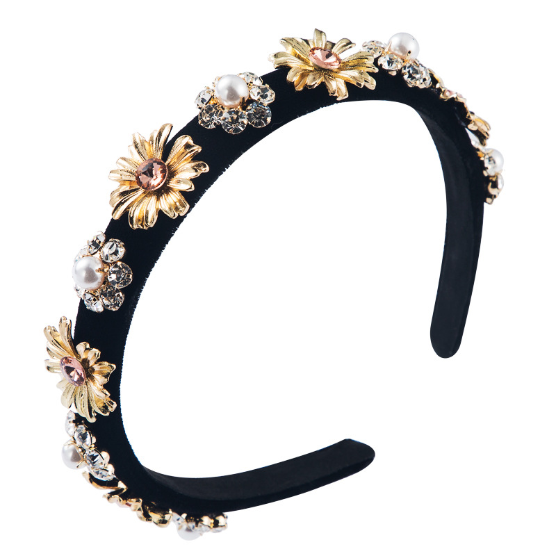 Latest style creativity retro hair accessory with diamond baroque wind garland women hairband