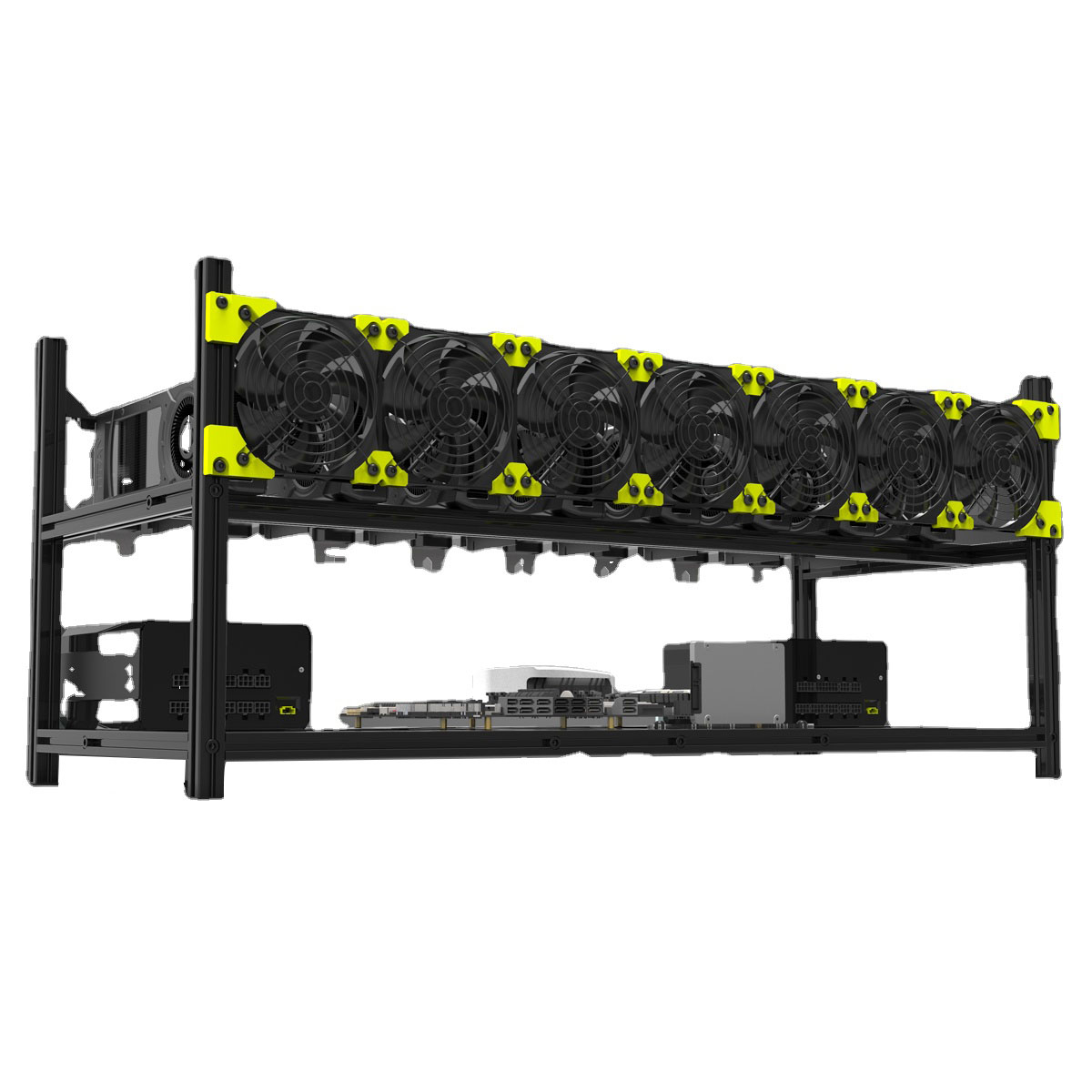 Американский запас, VEDDHA V4C 8-12 GPU, алюминиевый Штабелируемый корпус компьютера на открытом воздухе, корпус для настольного компьютера, авторизованный дистрибьютор