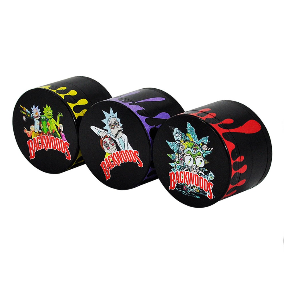 Maywaysky Cool Black Pattern 4 Piece Dry Herb Grinder 40-63mm Diameter Zinc Alloy Weed Grinders