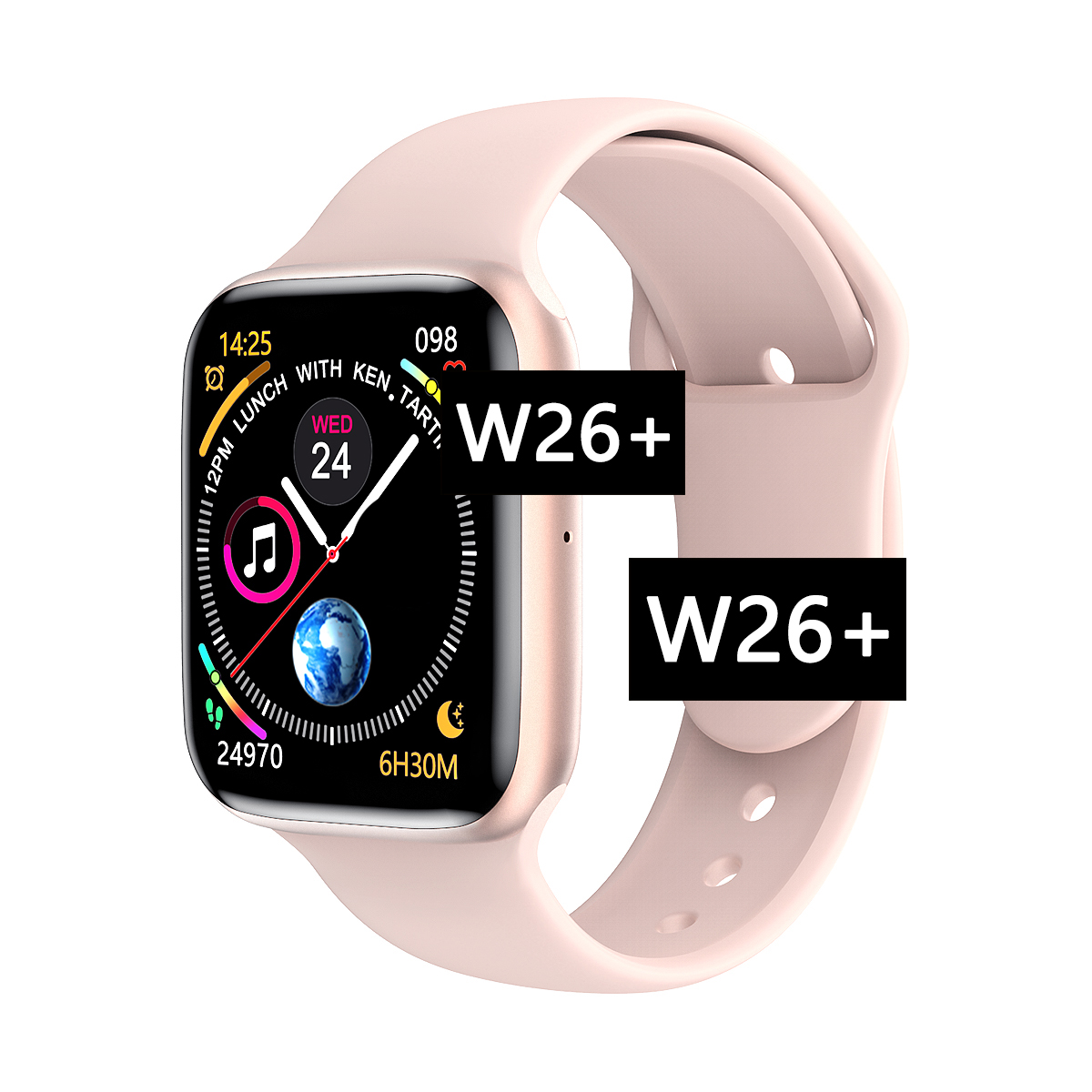 2020 новые серии 6 W26 + смарт-часы 1,75 Полноэкранный сенсорный контроль смарт-Часы W26 Plus спортивные часы Смарт-браслет