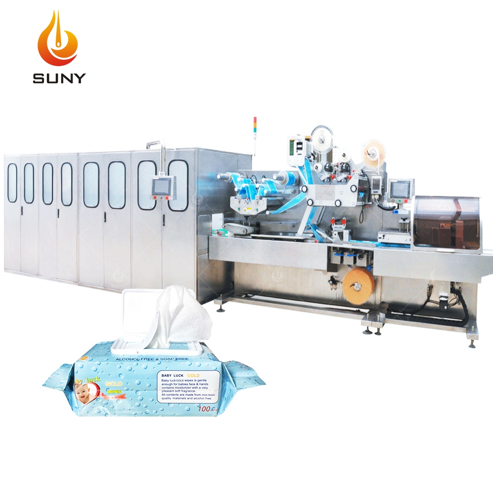 China Liquid Folding Full Automatic Alcohol Wet Wipes Making Machine