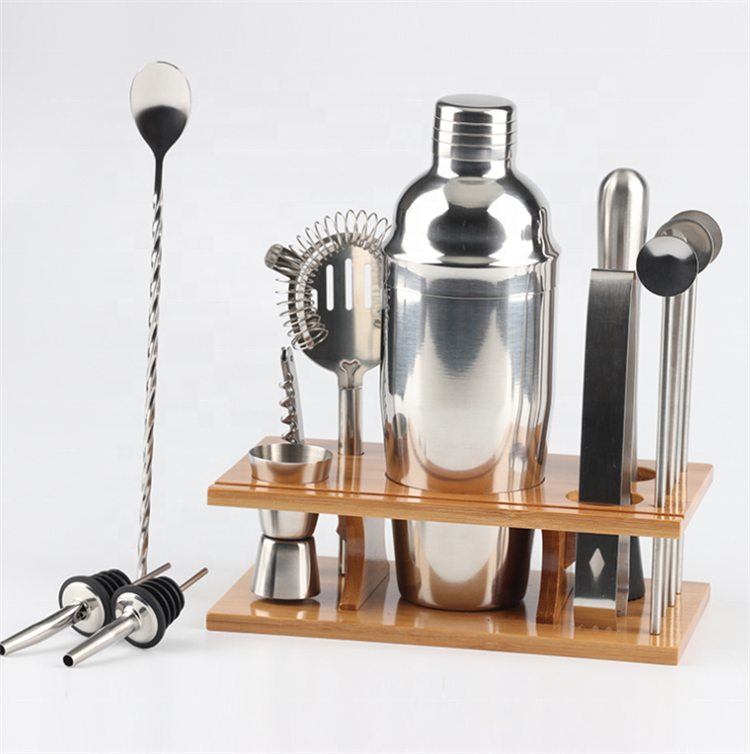 14 Pieces Stainless Steel Premium Barware Jigger Shaker Mixer Cocktail Shaker Bar Set Barware Wine Accessories