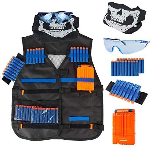 Elite Series Tactical Vest Kit Bullet-Proof Police Vest Toy for Kids N Erf Guns Compatible