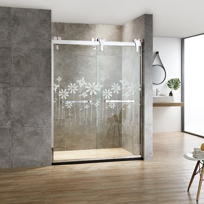 WINER M&G   8MM Tempered glass push and pull door 304 Stainless steel frame shower room