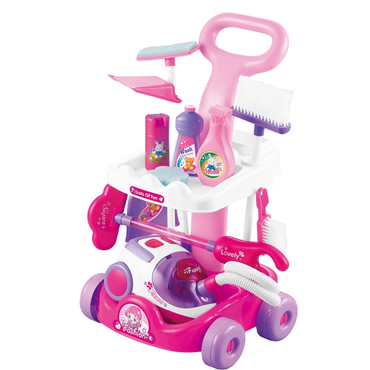 Lucky Toys Pretend Cleaning Toys With Toy Vacuum Cleaner Interactive Fun Housekeeping Supplies Kit Cleaning Tool