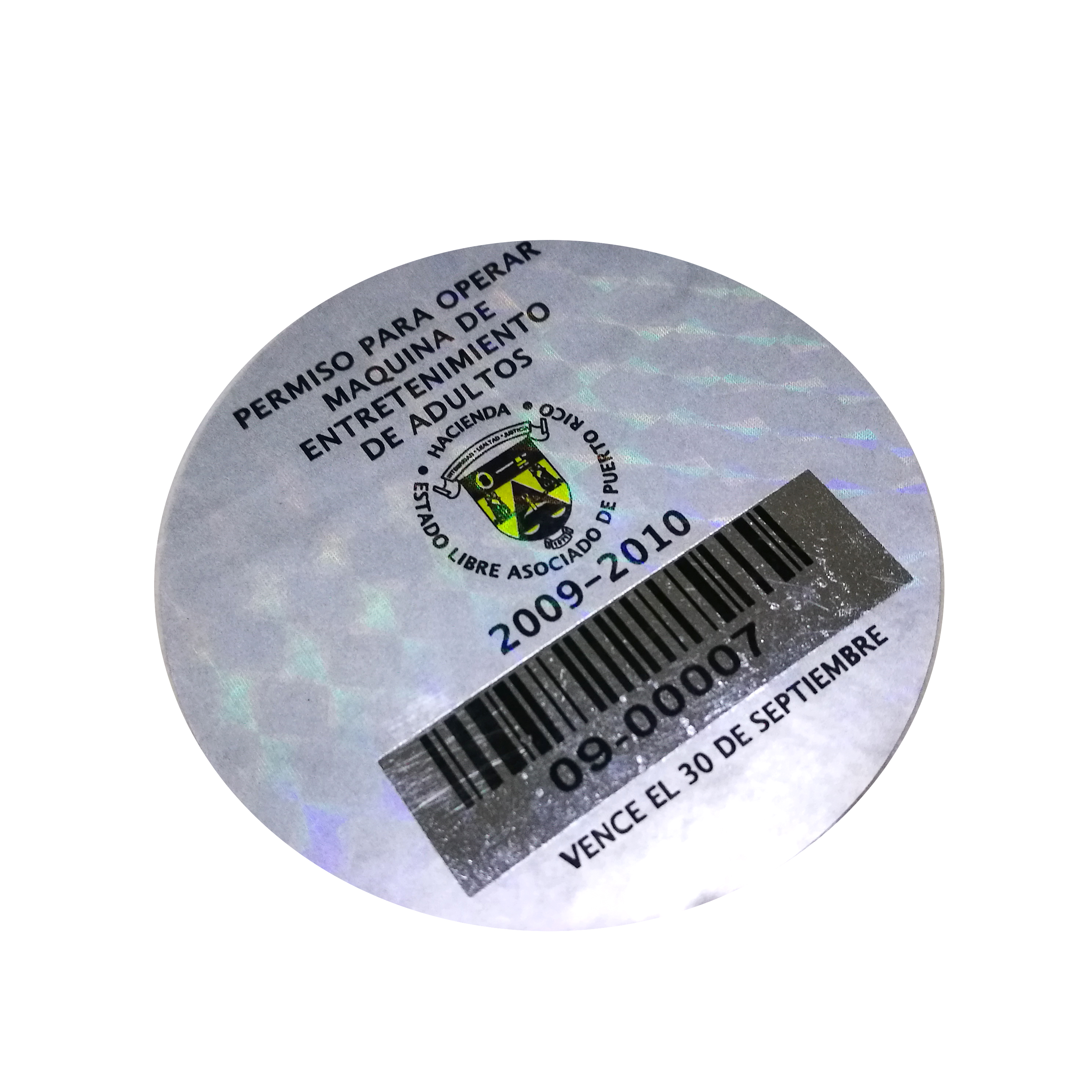 Anti-counterfeiting barcode hologram label printing