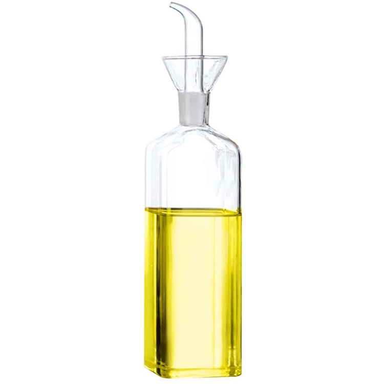 Manufacturers supply square high borosilicate glass oil and vinegar Glass pot oil