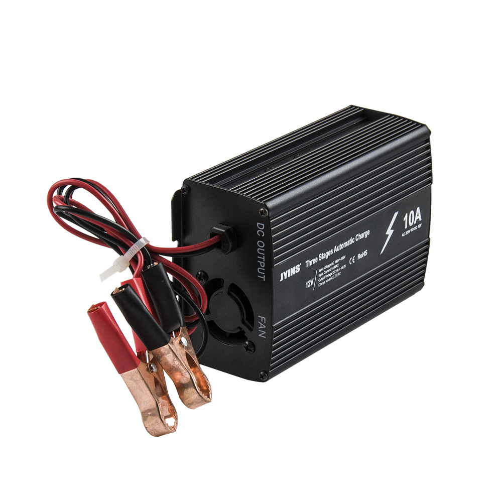 JYINS портативный автоматический с 3-я ступенями 12v 10a зарядное устройство для аккумулятора