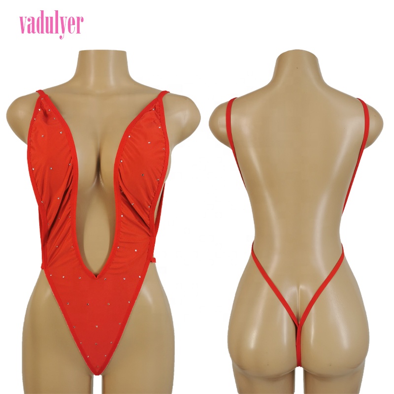 Vadulyer Wholesale Custom High Quality Rhinestone Exotic Dancewear Stripper Outfits Pole Wear with Logo
