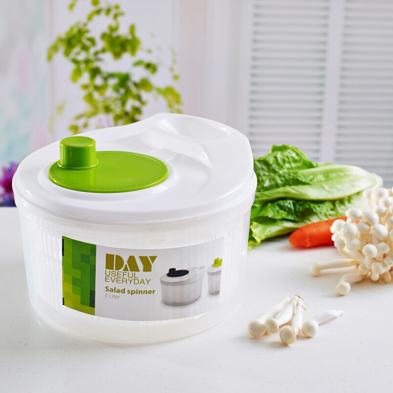 lettuce drainer Salad spinner Kitchen Plastic PBA free multifunctional salad spinner Custom with Drain Basket & Mixing bowl