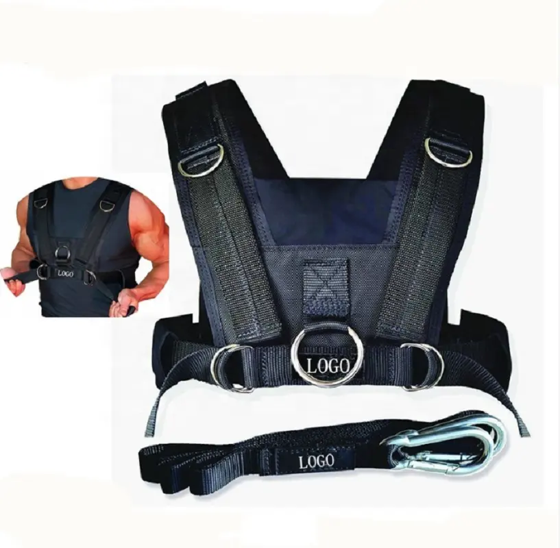 Pro Sled Harness Speed Harness For Power Pulling Fitness Resistance Training Vest Adjustable Padded Shoulder Strap