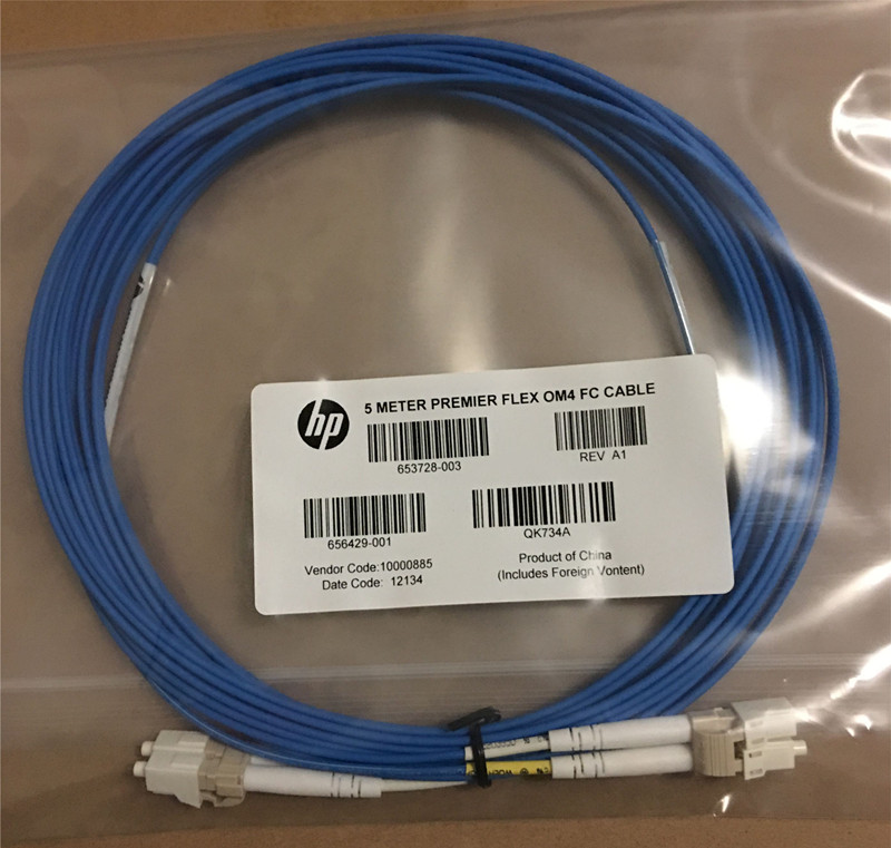 QK734A Оригинальный Новый HPE 5 м Premier Flex OM4 FC кабель многорежимный кабель для HPE Server G8/G9/G10
