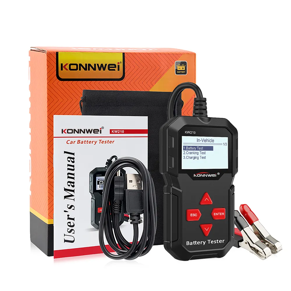 KW210 Konnwei Car diagnose tool car battery tester battery analyzer 100CCA-2000CCA