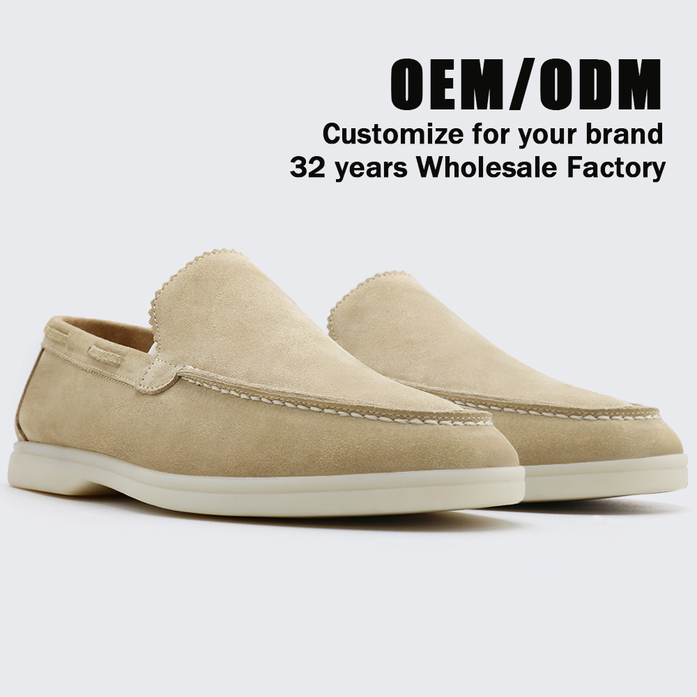 LANCI Original Quality Suede Loafers OEM Men's Loafers Shoes Cowhide Suede Loafers for Men Custom Men's Shoe Casual Style