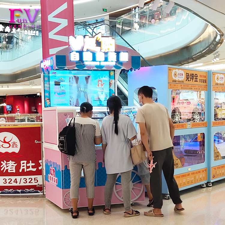 Гуанчжоу funvending смешная игра карты Visa tetinal лапой мороженого машина автомат для продажи