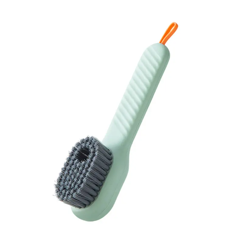 Plastic Shoe Brush with Hanging Hole, Automatic Liquid Adding Cleaning Brush, Soft Bristle Scrubber for Clothes and Shoes
