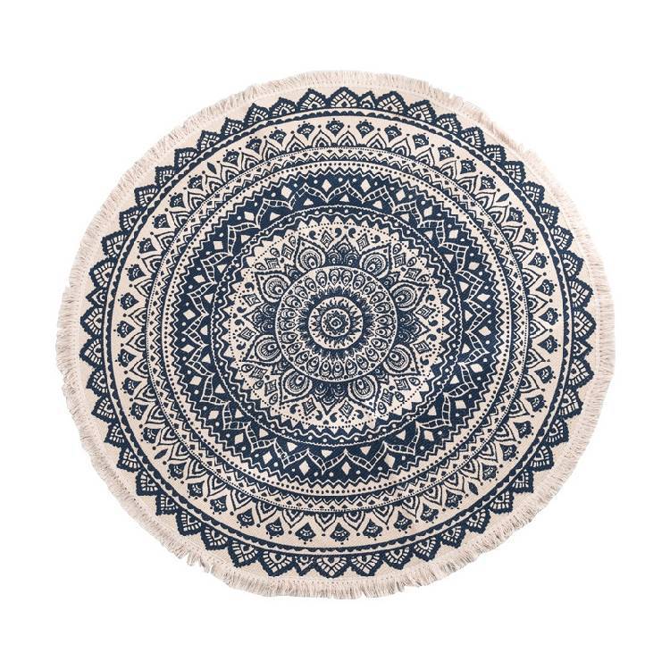 High Quality Cotton Floor Mat Non-slip Bathroom Carpet Modern Round Rugs For Bedroom